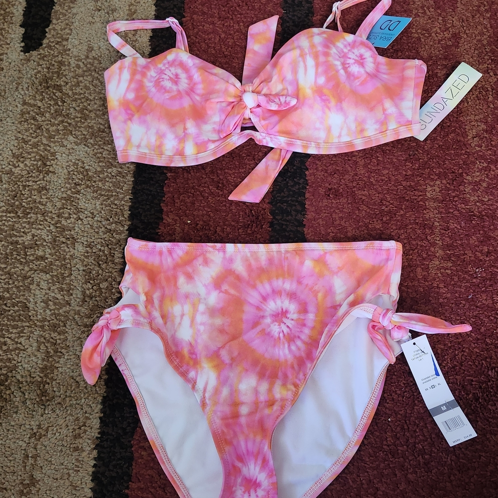 Pink Tie-Dye Kids Swim Set